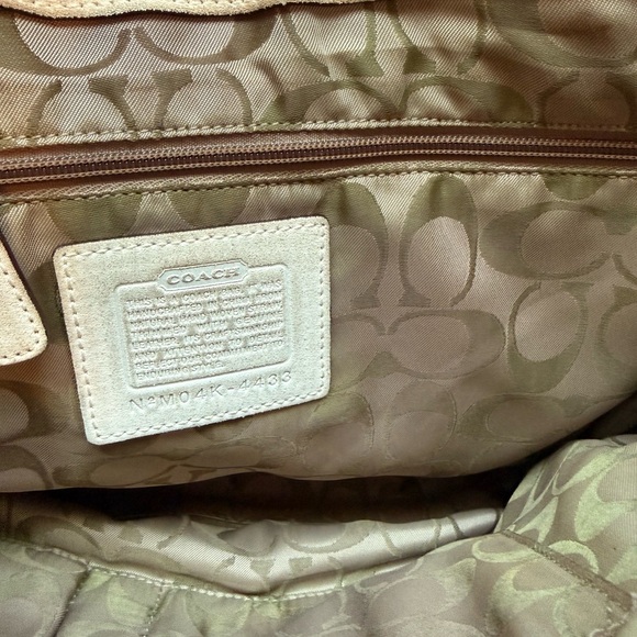 Coach Tan and Cream Woven Tote - Picture 2 of 7